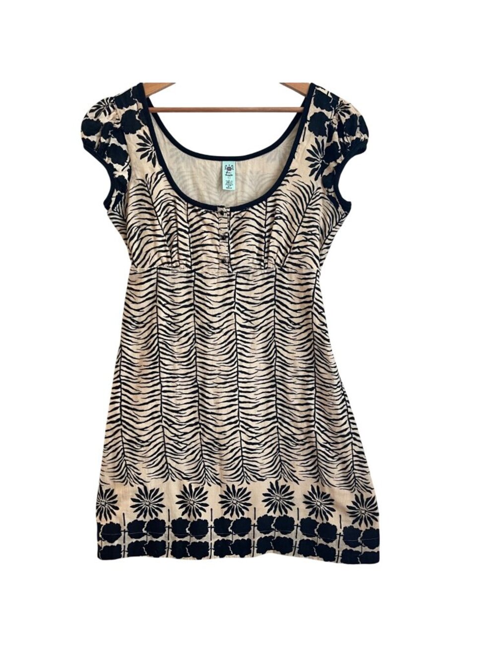Free People Womens Y2K Boho Mini Dress Size 10 Indie Twee Cottagecore Babydoll